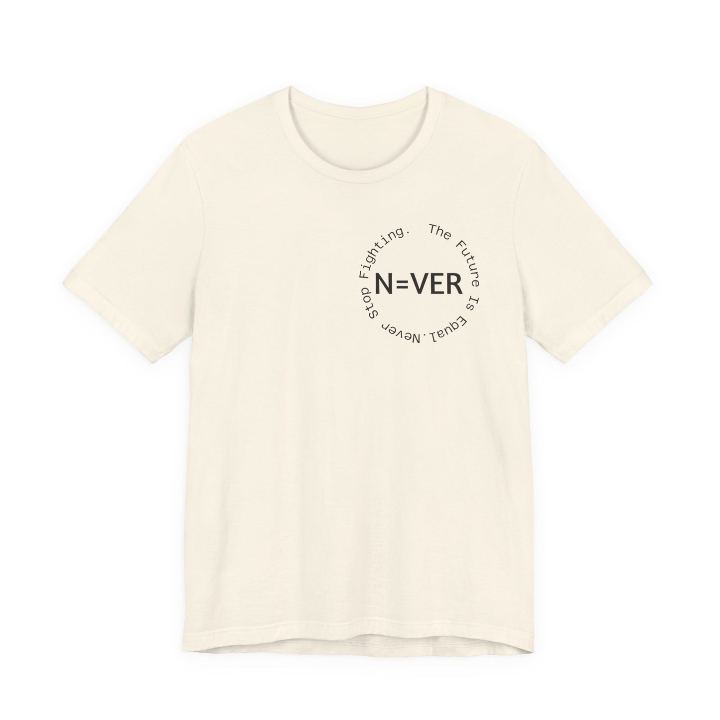 N-EVER Circular Signature Tee