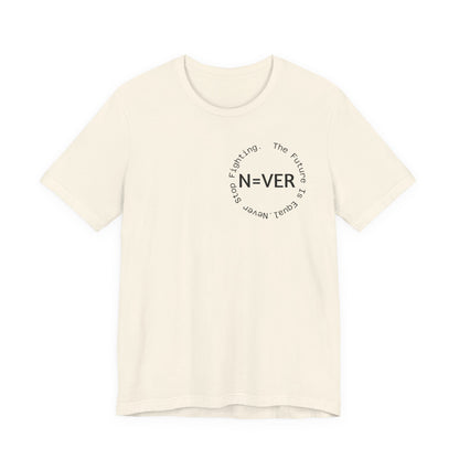 N-EVER Circular Signature Tee