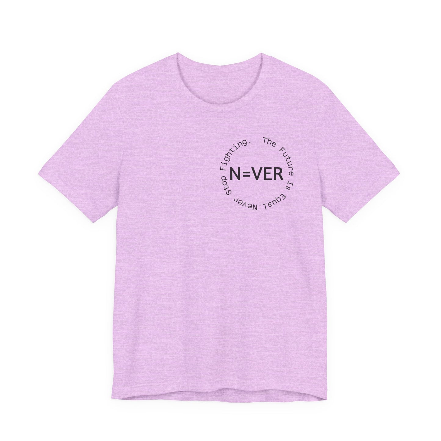 N-EVER Circular Signature Tee