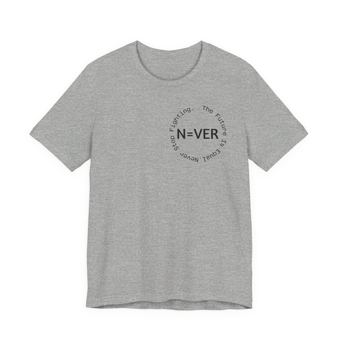 N-EVER Circular Signature Tee