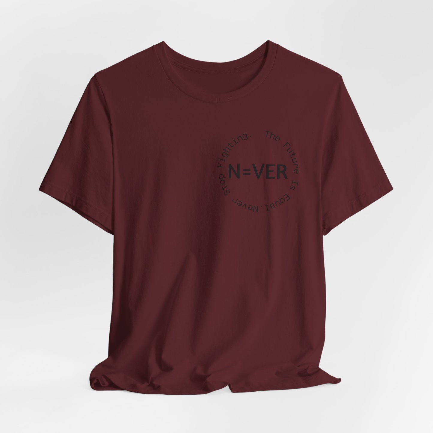 N-EVER Circular Signature Tee