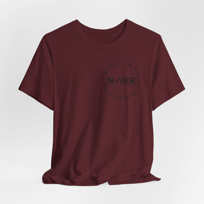 N-EVER Circular Signature Tee