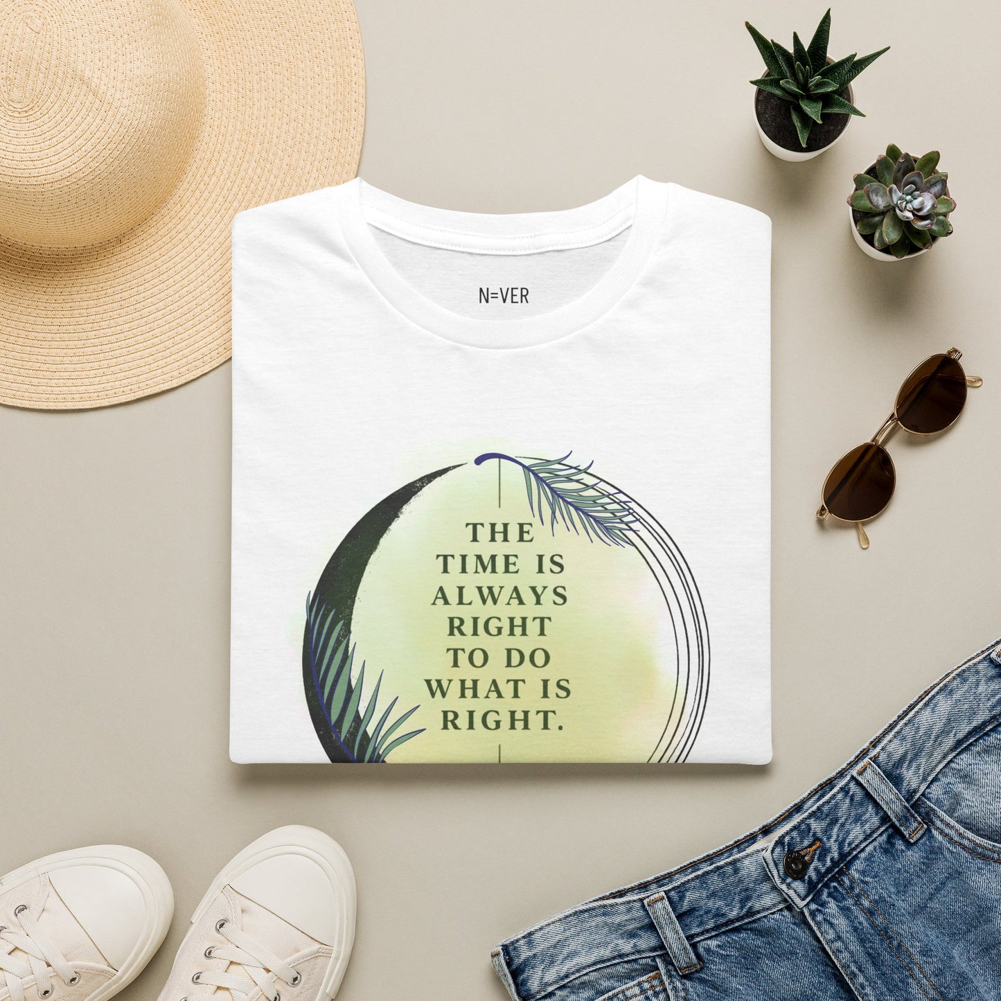 Inspirational Quote T‑Shirt — "The Time Is Always Right to Do What Is Right"