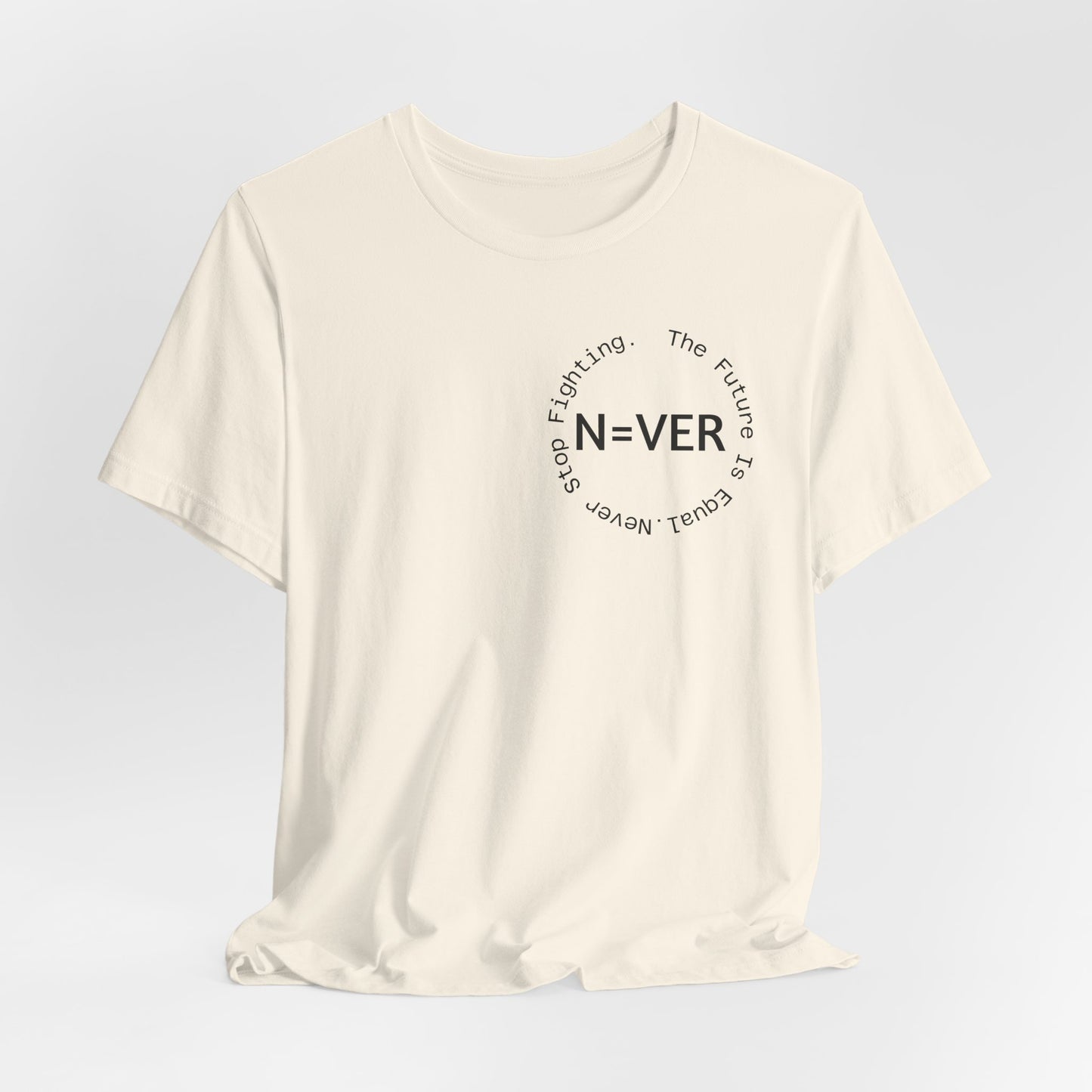 N-EVER Circular Signature Tee