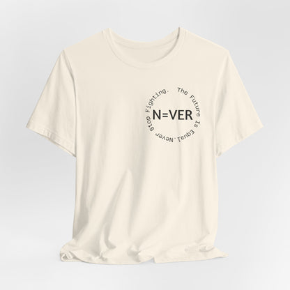 N-EVER Circular Signature Tee