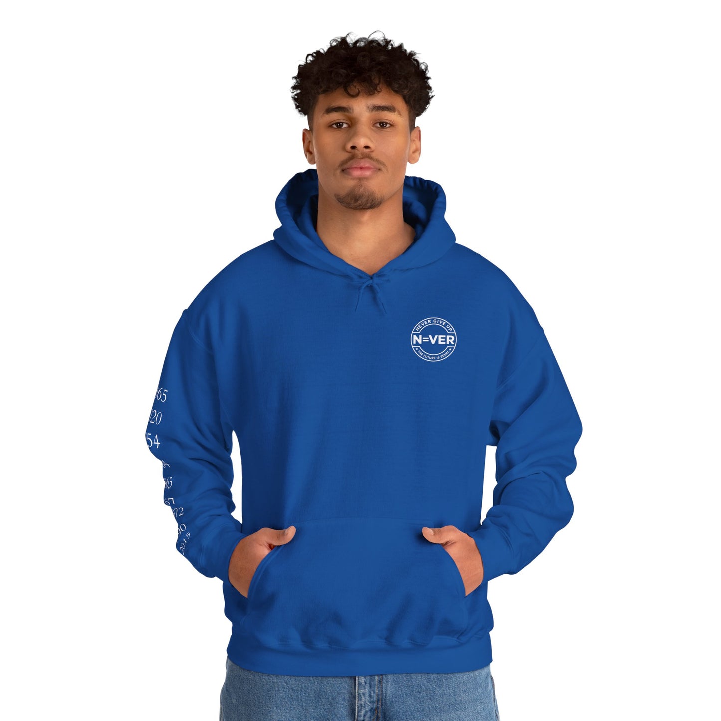 Anniversary Years Hoodie — Minimal Retro Logo Pullover with Sleeve Milestone Dates