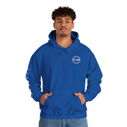 Anniversary Years Hoodie — Minimal Retro Logo Pullover with Sleeve Milestone Dates