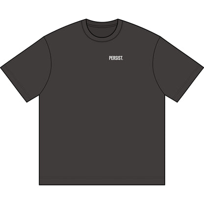 Persist. Embroidered Oversized Boxy T-Shirt | Minimalist Streetwear Tee