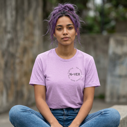 N-EVER Circular Signature Tee