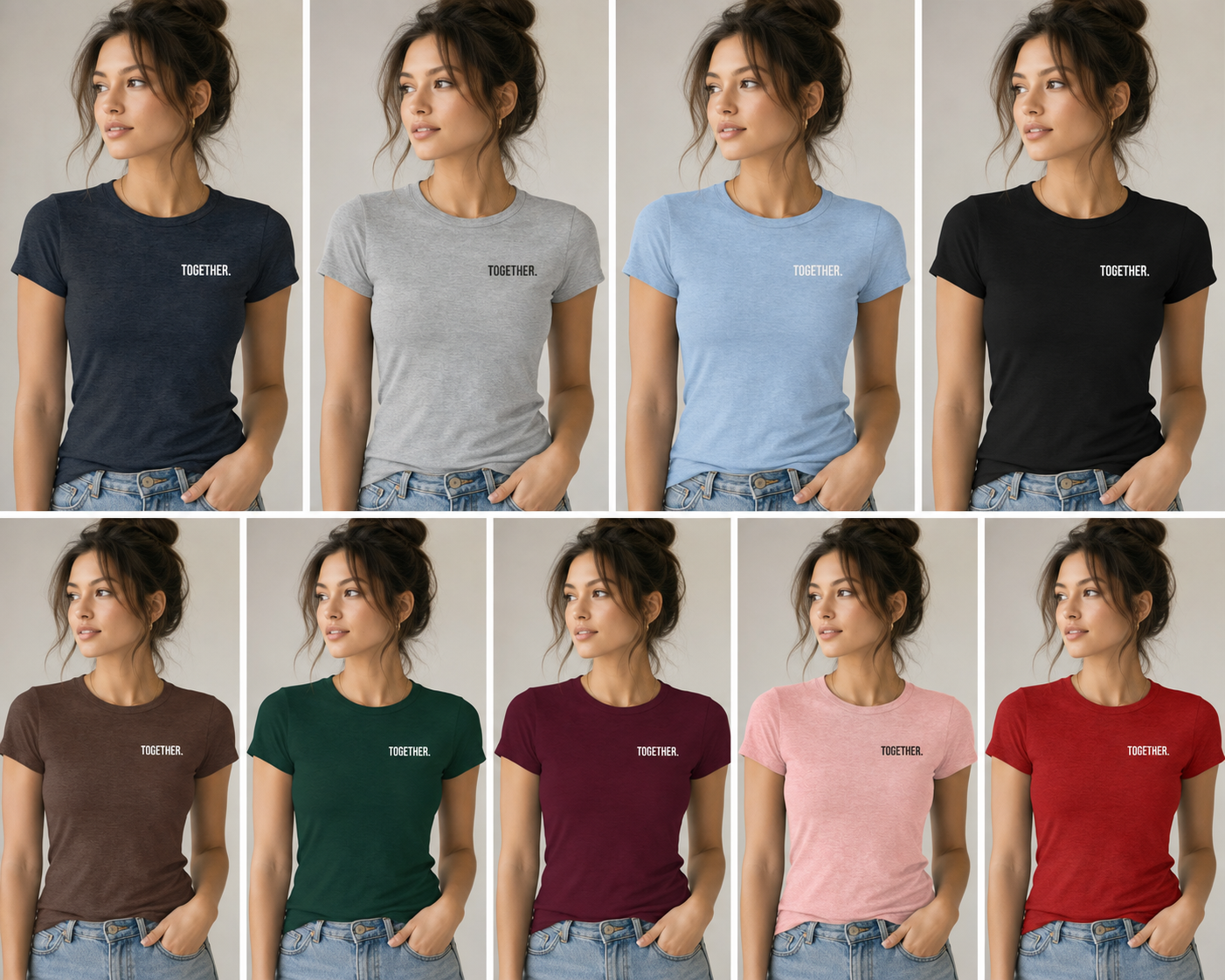 Together. Women's Fitted Baby Tee | Modern Statement Tee