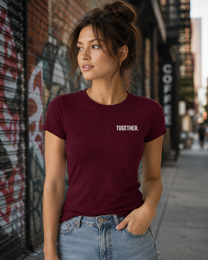 Together. Women's Fitted Baby Tee | Modern Statement Tee