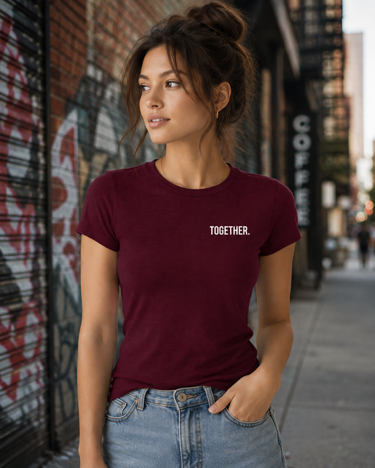 Together. Women's Fitted Baby Tee | Modern Statement Tee