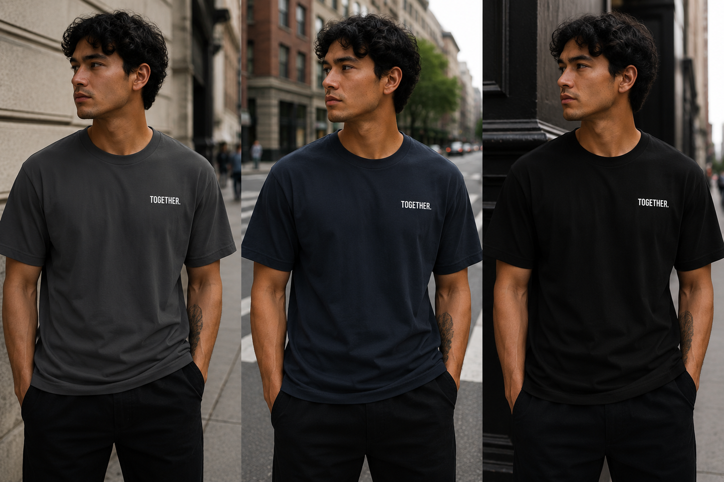 Together. Embroidered Oversized Boxy T-Shirt | Minimalist Streetwear Tee