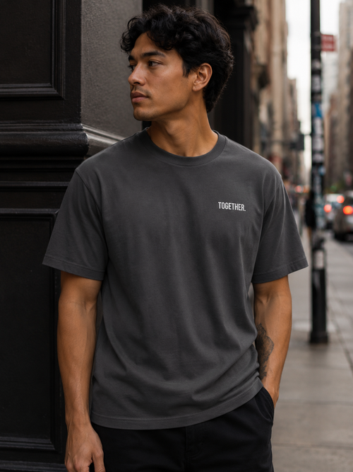 Together. Embroidered Oversized Boxy T-Shirt | Minimalist Streetwear Tee