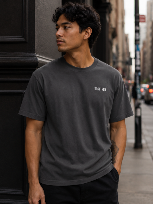 Together. Embroidered Oversized Boxy T-Shirt | Minimalist Streetwear Tee
