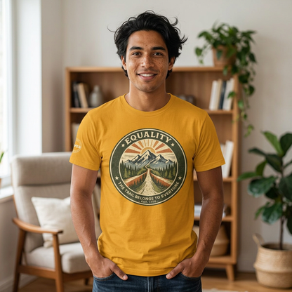 Equality Mountain Trail T-Shirt — "The Trail Belongs to Everyone" Nature Tee