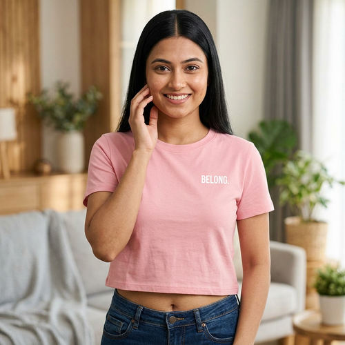 The Belong Tee. Women's Fitted Baby Tee | Modern Statement Tee