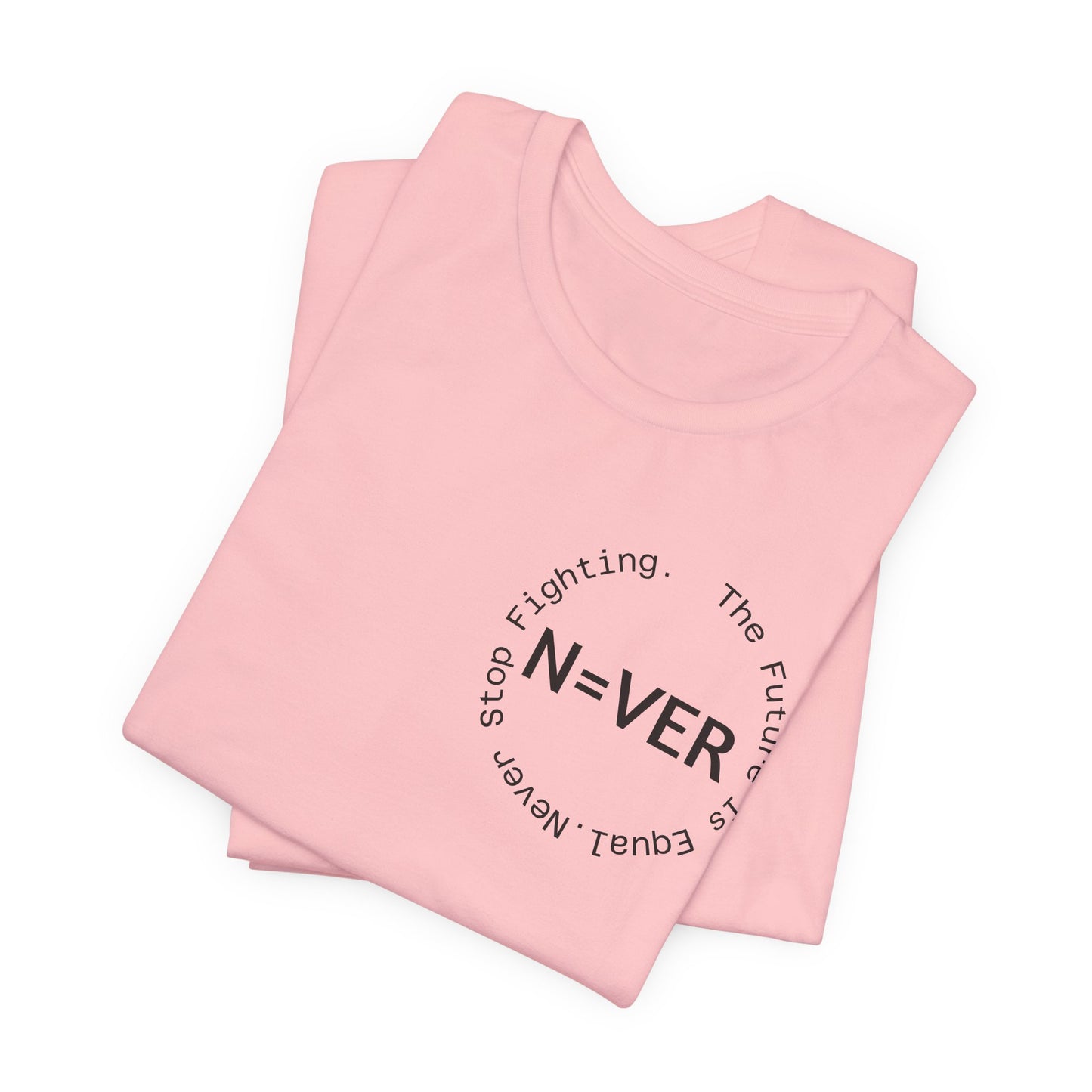 N-EVER Circular Signature Tee