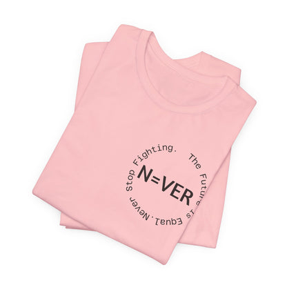 N-EVER Circular Signature Tee