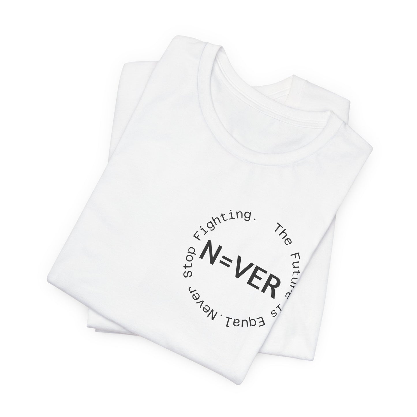 N-EVER Circular Signature Tee