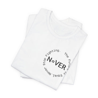 N-EVER Circular Signature Tee