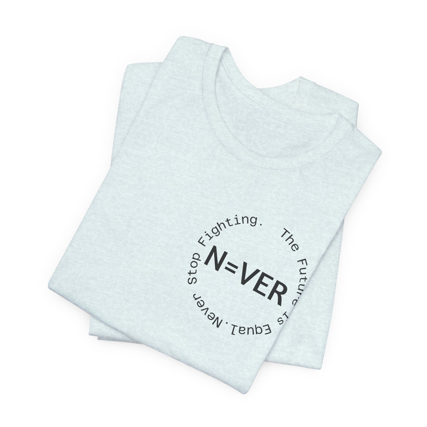 N-EVER Circular Signature Tee