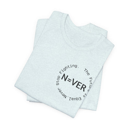 N-EVER Circular Signature Tee