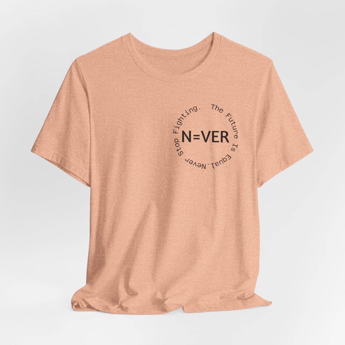 N-EVER Circular Signature Tee