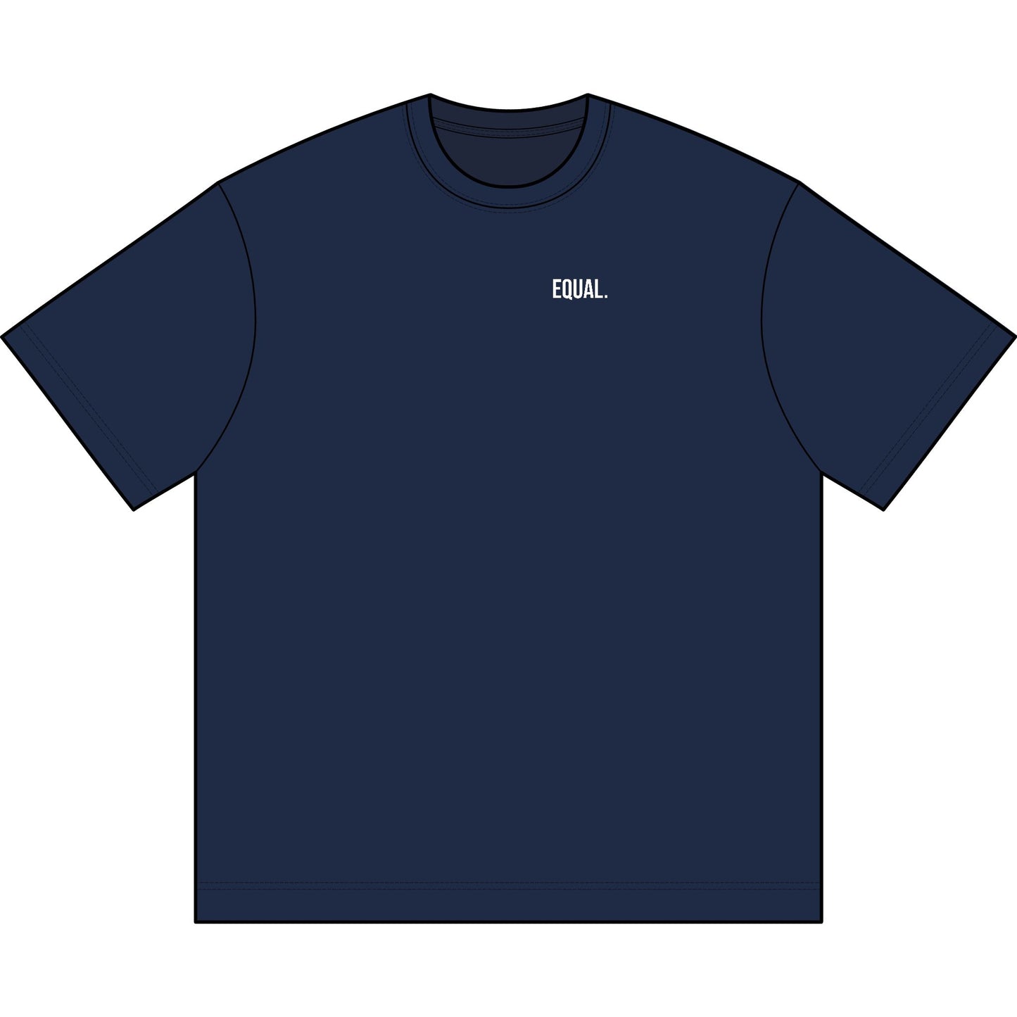 Equal. Embroidered Oversized Boxy T-Shirt | Minimalist Streetwear Tee
