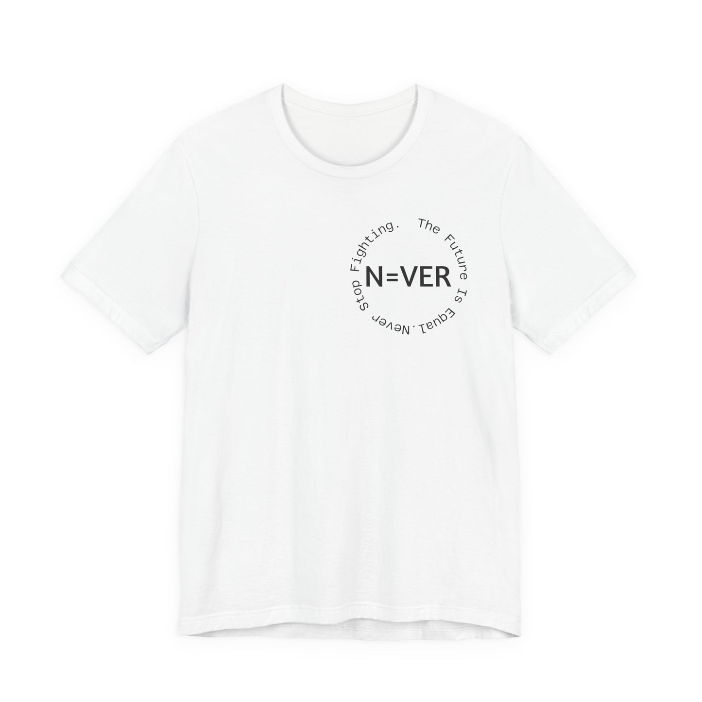 N-EVER Circular Signature Tee