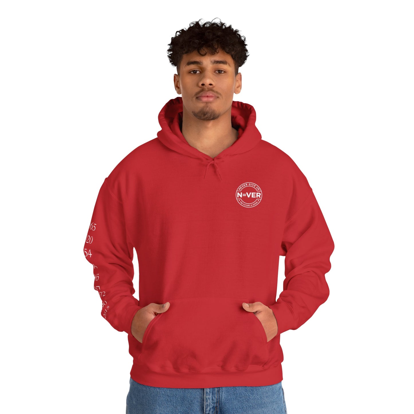 Anniversary Years Hoodie — Minimal Retro Logo Pullover with Sleeve Milestone Dates