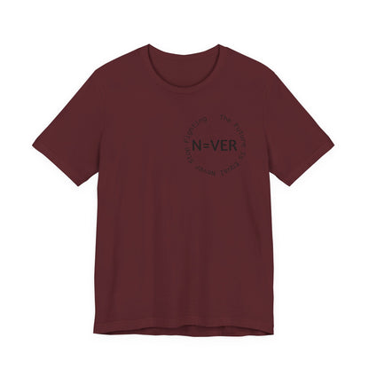 N-EVER Circular Signature Tee