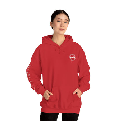 Anniversary Years Hoodie — Minimal Retro Logo Pullover with Sleeve Milestone Dates