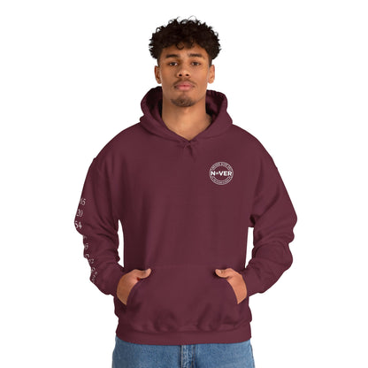 Anniversary Years Hoodie — Minimal Retro Logo Pullover with Sleeve Milestone Dates