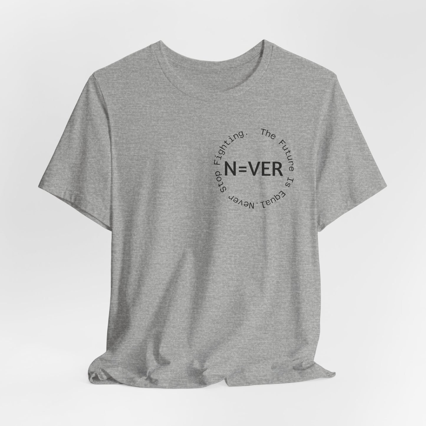 N-EVER Circular Signature Tee