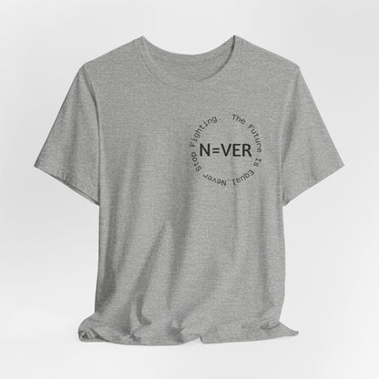 N-EVER Circular Signature Tee