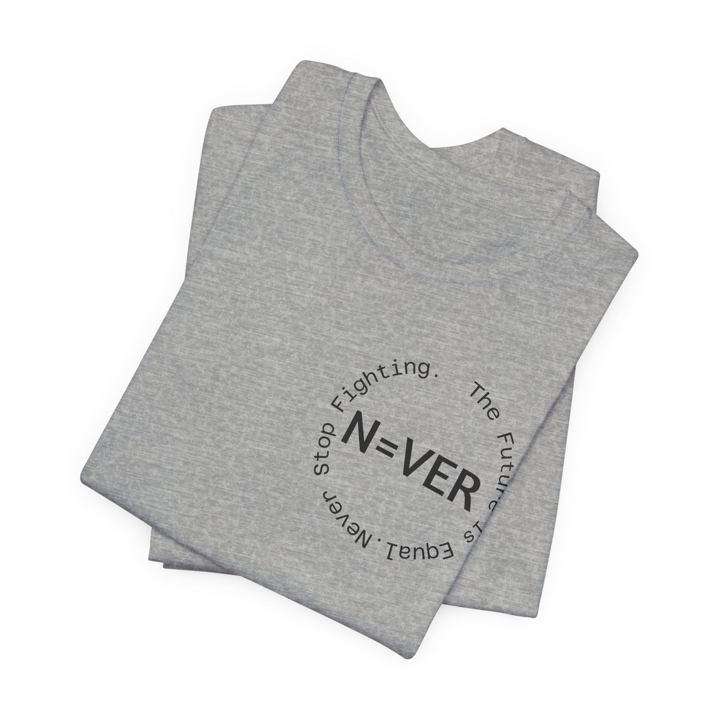 N-EVER Circular Signature Tee