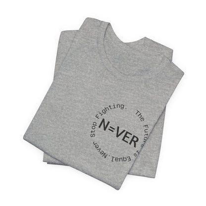 N-EVER Circular Signature Tee