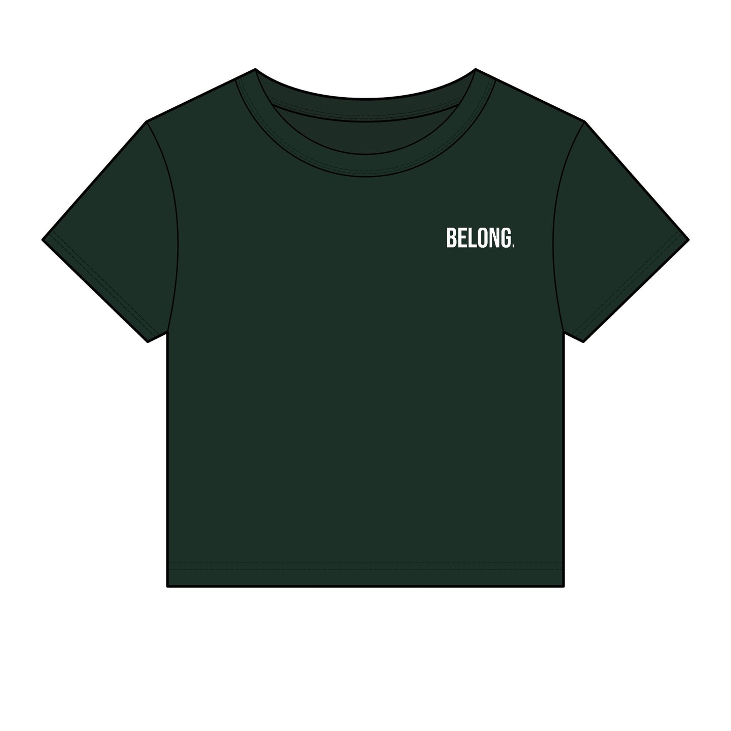 The Belong Tee. Women's Fitted Baby Tee | Modern Statement Tee