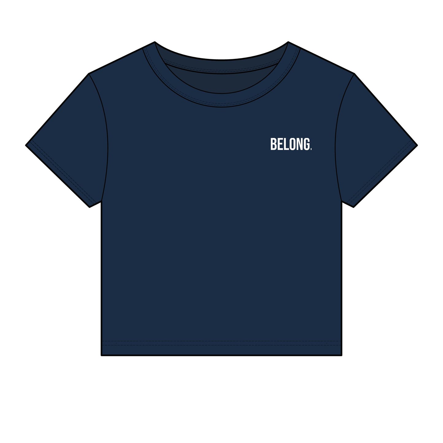 The Belong Tee. Women's Fitted Baby Tee | Modern Statement Tee