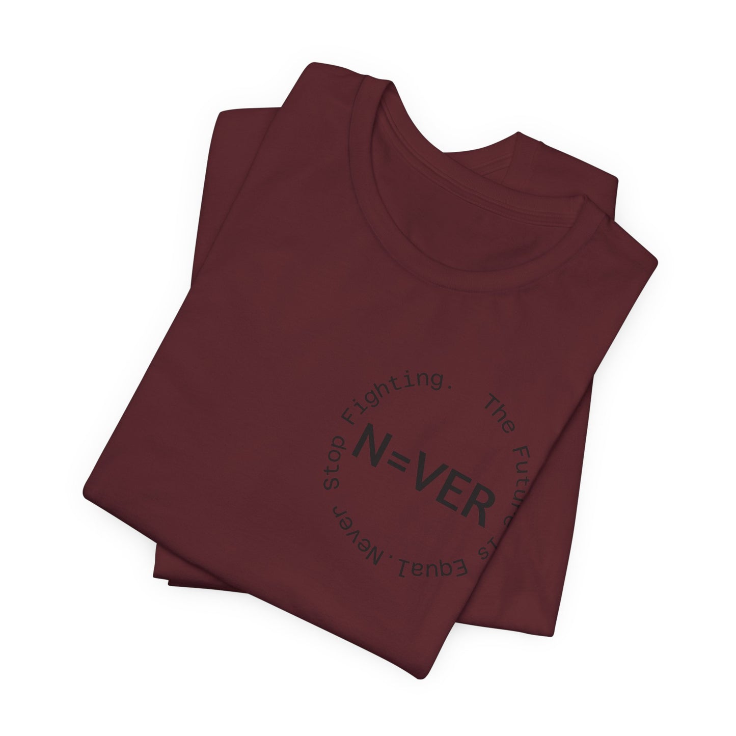 N-EVER Circular Signature Tee