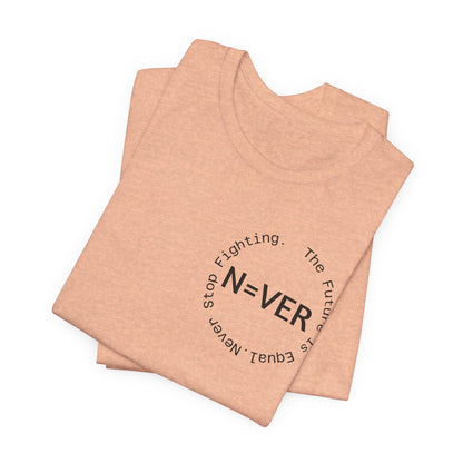 N-EVER Circular Signature Tee