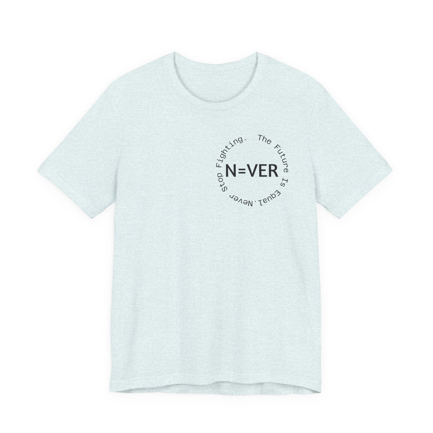 N-EVER Circular Signature Tee