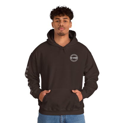 Anniversary Years Hoodie — Minimal Retro Logo Pullover with Sleeve Milestone Dates