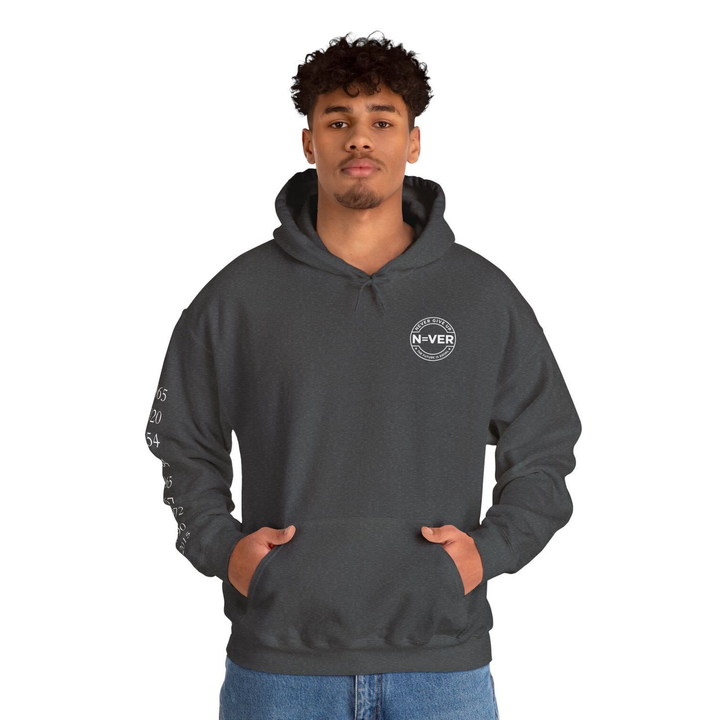 Anniversary Years Hoodie — Minimal Retro Logo Pullover with Sleeve Milestone Dates