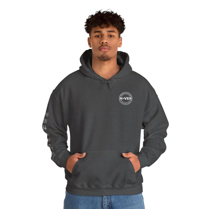 Anniversary Years Hoodie — Minimal Retro Logo Pullover with Sleeve Milestone Dates