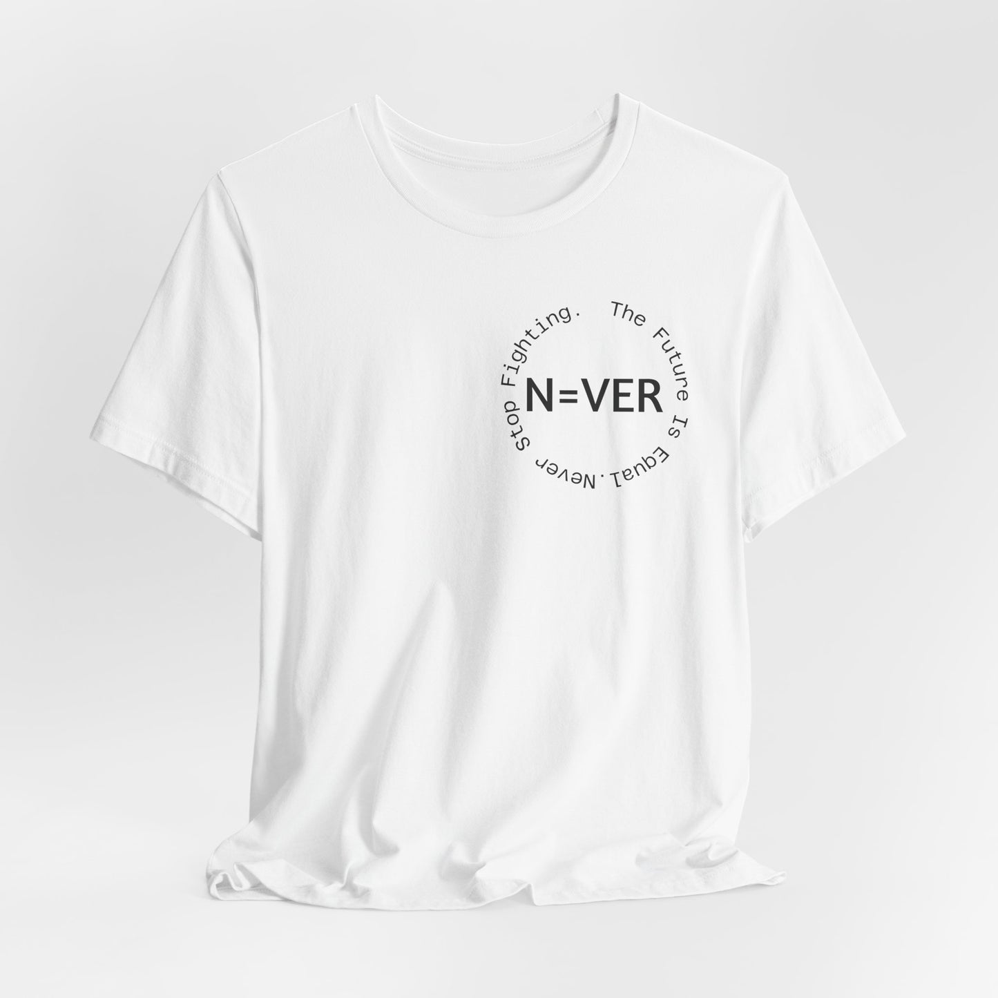 N-EVER Circular Signature Tee