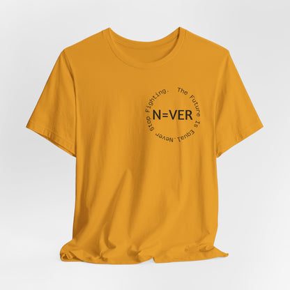 N-EVER Circular Signature Tee