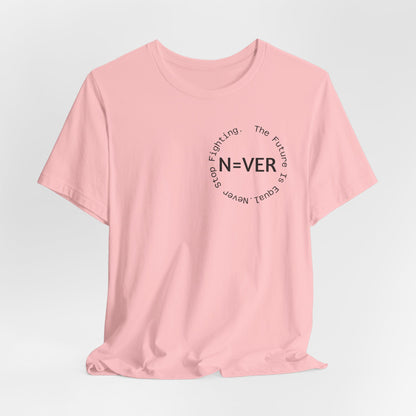 N-EVER Circular Signature Tee
