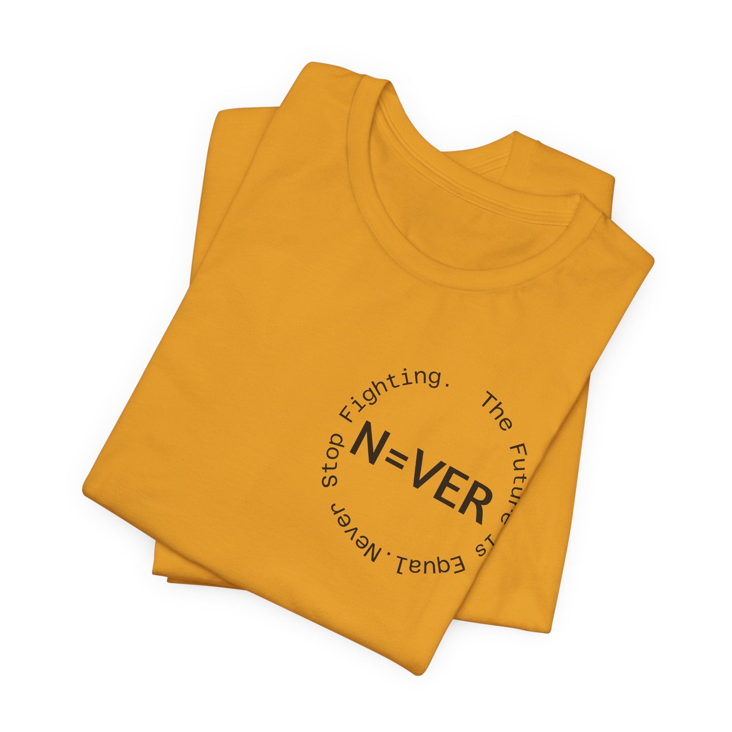 N-EVER Circular Signature Tee